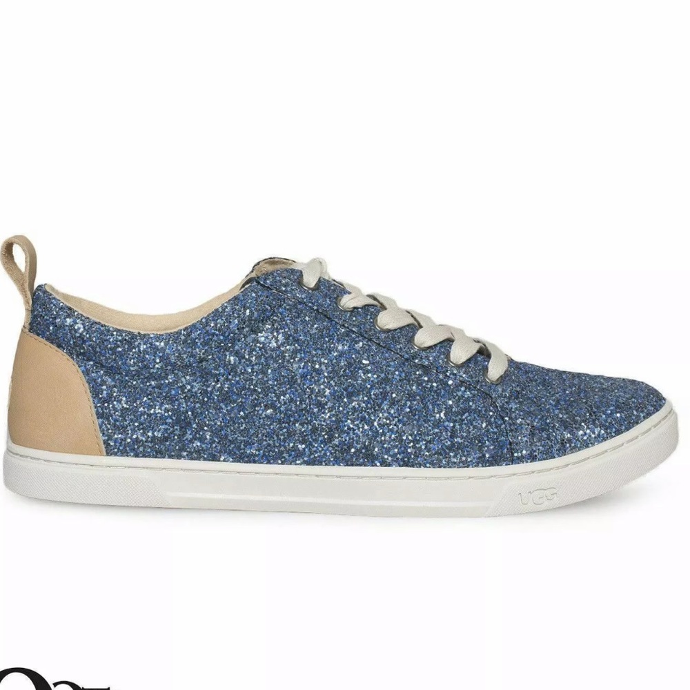 UGG Karine Chunky Glitter Blue Sneakers, 9